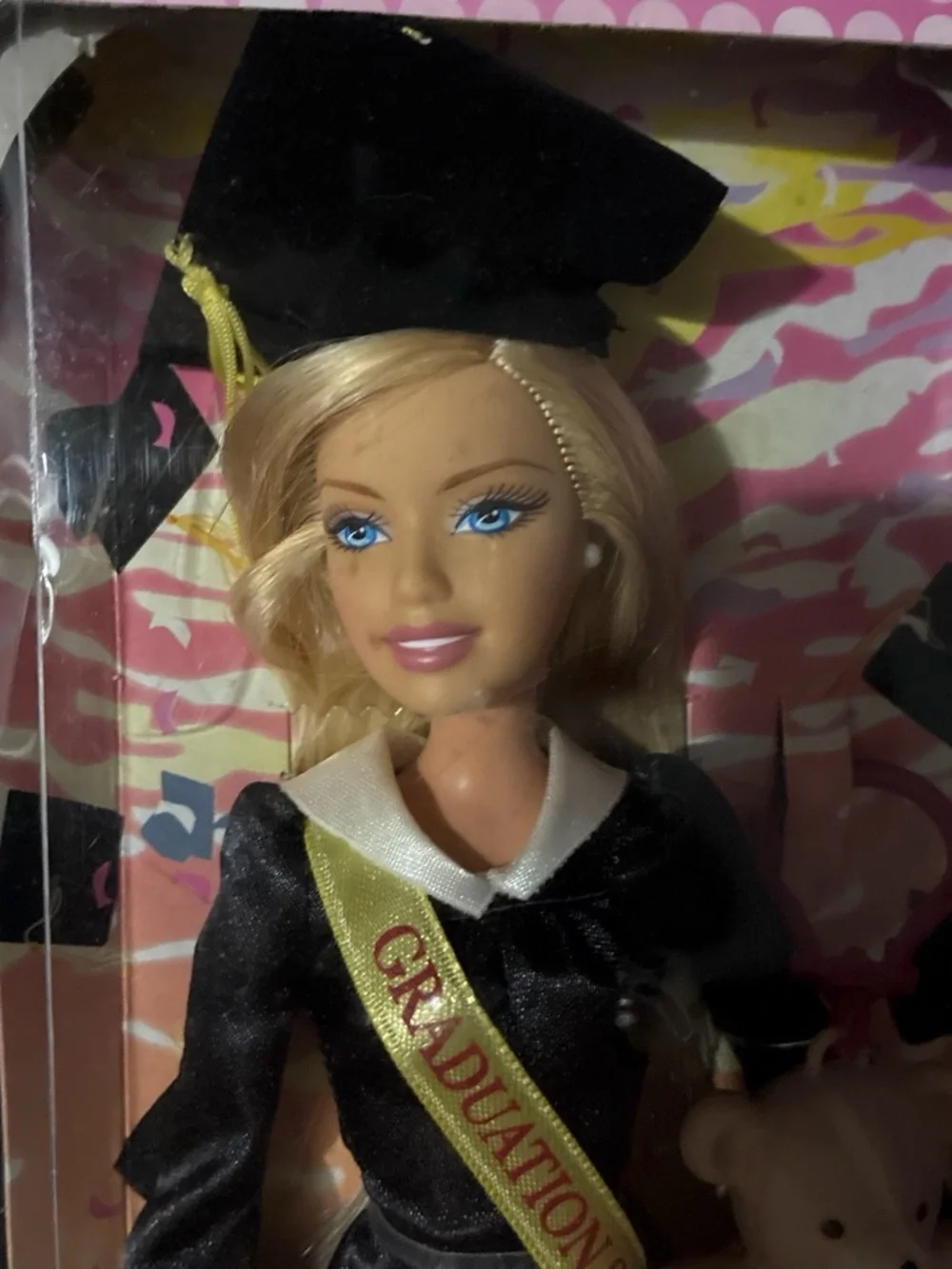 Barbie Graduation Day Doll in Black Gown with Beige Teddy